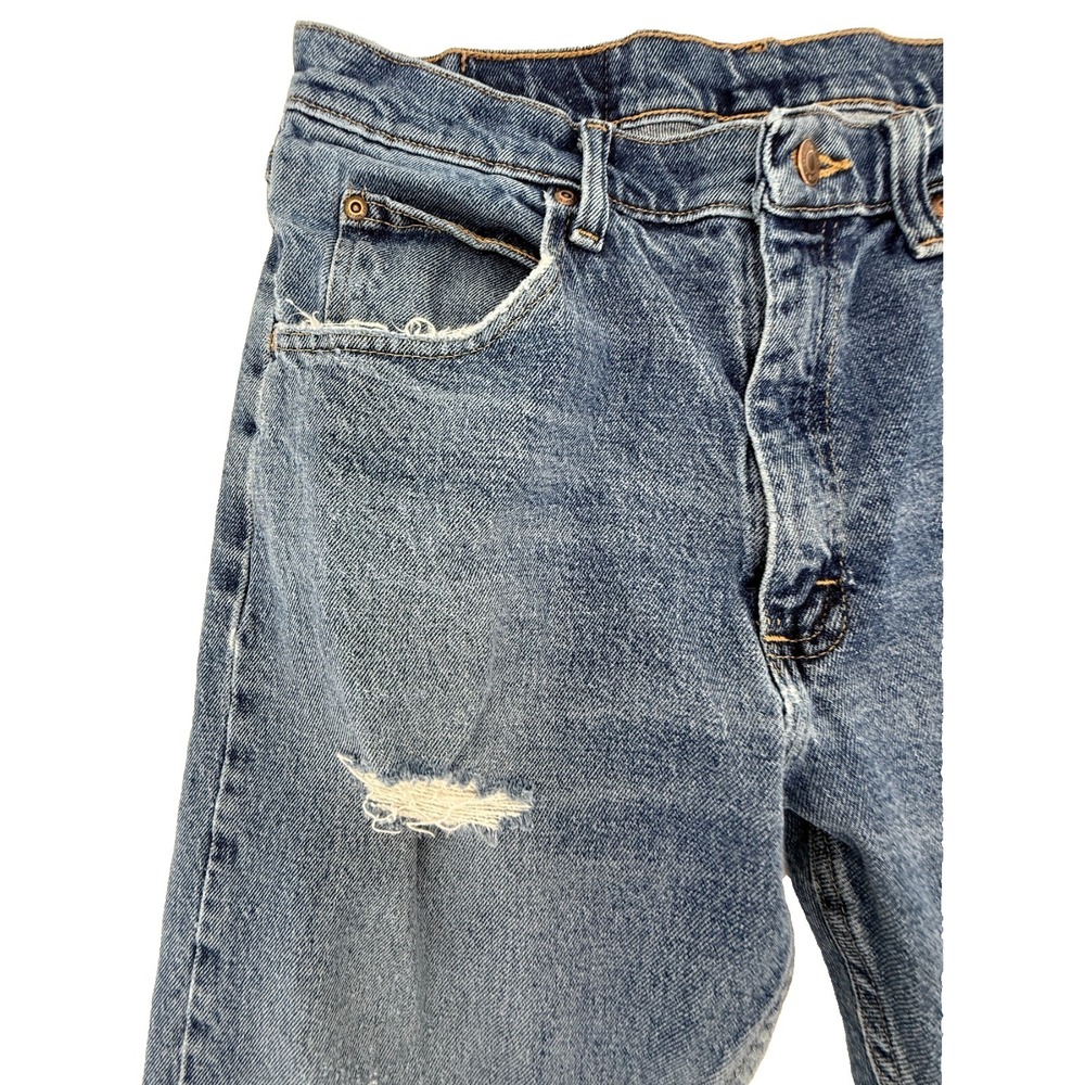 Wrangler Jeans Mens 32x30‎ Slim Tapered Distressed Medium Wash Denim - Picture 4 of 11